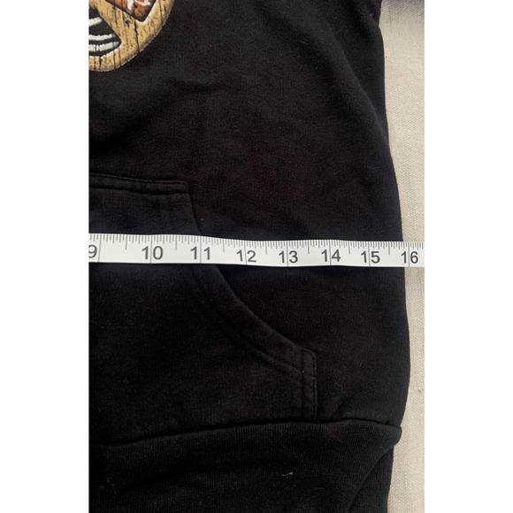 Disney Resort Hoodie Youth Small Black w Animal Print Mickey Mouse Sweatshirt - Picture 10 of 12